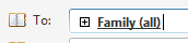 Contact group as email recipient in Windows Live Mail
