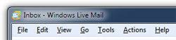 klassieke menu ' s die worden weergegeven in Windows Live Mail