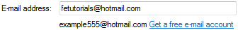 Enter your Hotmail email address