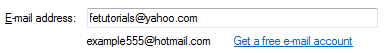 Enter your Yahoo! Mail email address