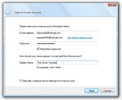 Setup Hotmail in Windows Live Mail