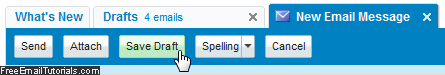 Compose a new email in Yahoo Mail and click Save Draft