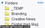 Custom email folders in Yahoo Mail account