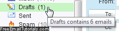 Get the total number of emails in your Yahoo Mail Drafts folder