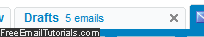 New email message saved in Drafts folder