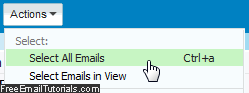 Select all email messages in your inbox