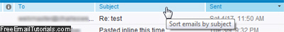 Sort emails in your Yahoo Mail Sent folder