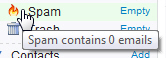 No emails inside the Yahoo Mail Spam folder