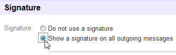 Turn on email signatures in Yahoo Mail