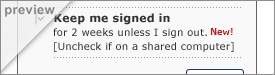 Make the Yahoo sign in screen remember your login information