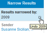 Remove a search filter you previously applied