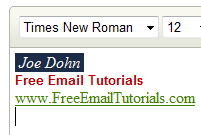 Fully formated email signature in Yahoo Mail
