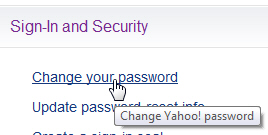 Change your Yahoo password