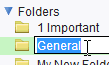 Renaming folders in Yahoo Mail