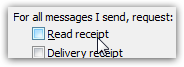 Always request a read receipt