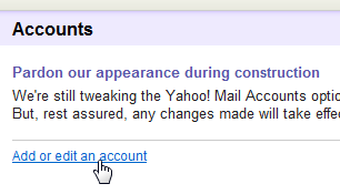 Access your Yahoo account profile from Yahoo Mail options
