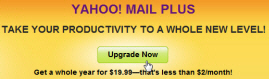 Upgrade to Yahoo Mail Plus to check your emails from an email program
