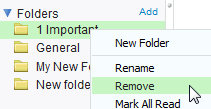 Remove or delete a folder in Yahoo Mail
