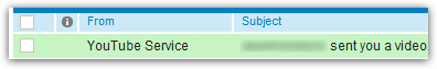 YouTube video link in your Yahoo Mail inbox