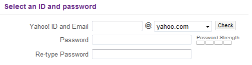 New Yahoo email address and pwd