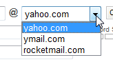 Possible Yahoo domain names for your new email address