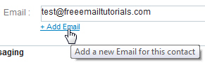 Assign multiple email addresses to a new contact