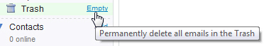 Empty the Trash in Yahoo Mail