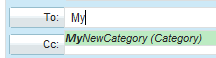 Emailing a contact category in Yahoo Mail