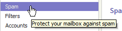 Yahoo Mail spam settings