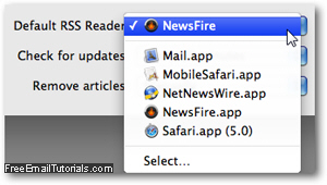 Change default RSS Reader in Mac OS X 
