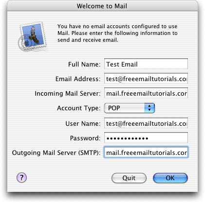 Apple Mail Welcome Screen