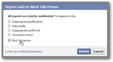Cancel Facebook friend request by blocking this user