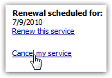 Cancel your current Windows Live Hotmail Plus subscription