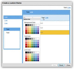 Custom theme editor and your own colors in your Gmail account