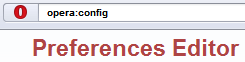Load the Opera about-config preferences editor