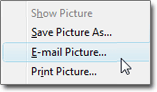 Emailing an image from a web page