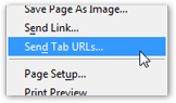 Send Tab URLs by email from Firefox