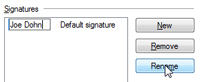 Rename an email signature in Windows Live Mail