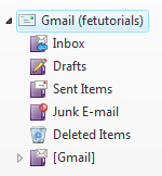 Gmail email folders in Windows Live Mail