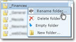Renaming a Hotmail folder