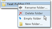 Deleting a Hotmail folder