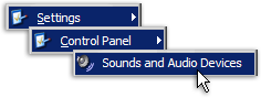 Setting the new email sound from Windows' Control Panel