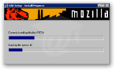 Mozilla Suite installation in process