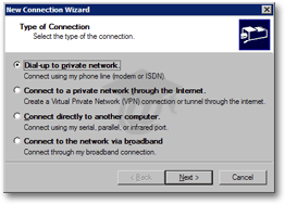 Adding a new Internet connection for Outlook 2003