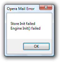Opera Mail engine failing to initialize