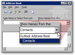 The Address Book in Outlook 2003