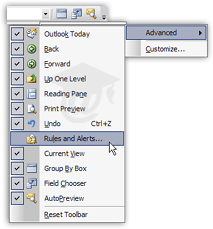 Adding or removing buttons to Outlook 2003's Advanced Toolbar