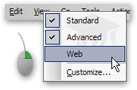 Showing or hiding Microsoft Outlook 2003's Web Toolbar