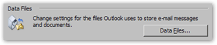 Data Files options in Outlook 2003