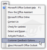 Changing your Service Options in Microsoft Outlook 2003